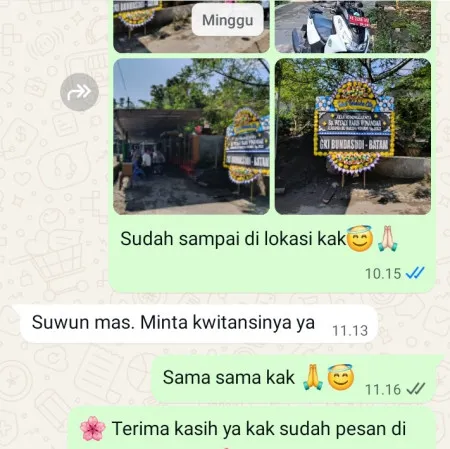 Pengiriman Papan Bunga Duka Tengkurak Tirtayasa
