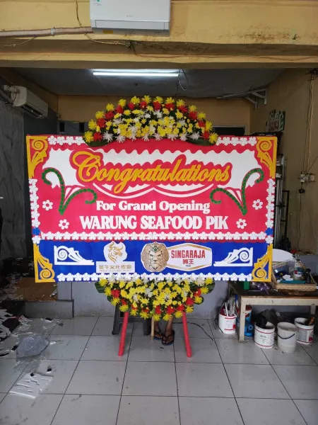 Papan Bunga Ucapan Selamat Tengkurak Tirtayasa